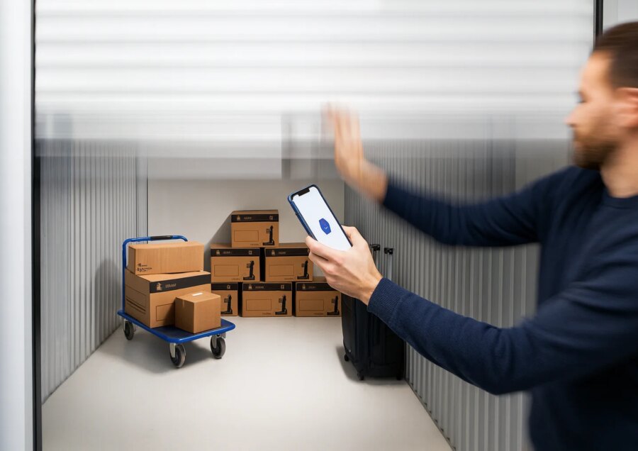 Photo d'ouverture de box Lockall avec une application mobile